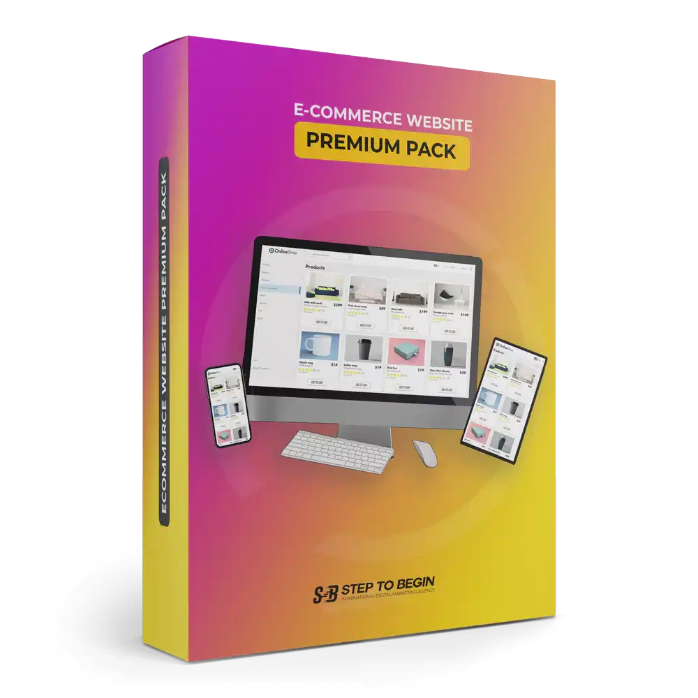 e commerce website premium PACK STEP